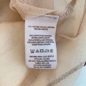 Embroidered Peasant Top Women’s Size Small Beige Boho Southwest
